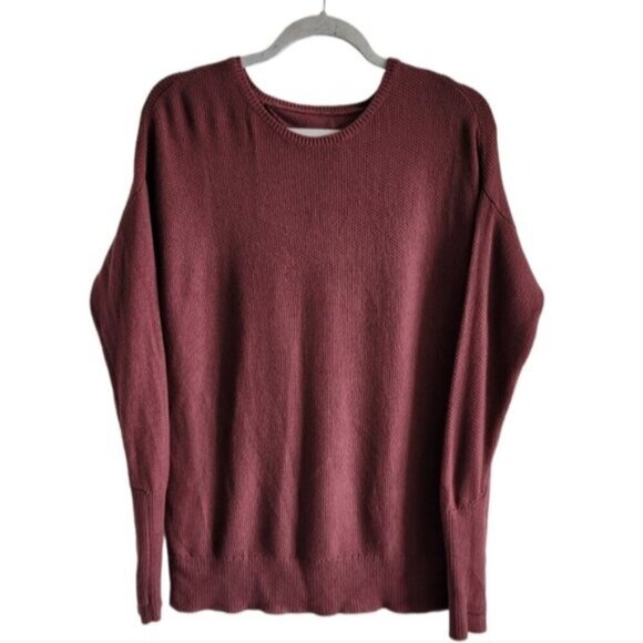 Lululemon Smokey Red Cashlu Crossover Back Sweater Size 8 - Picture 3 of 9